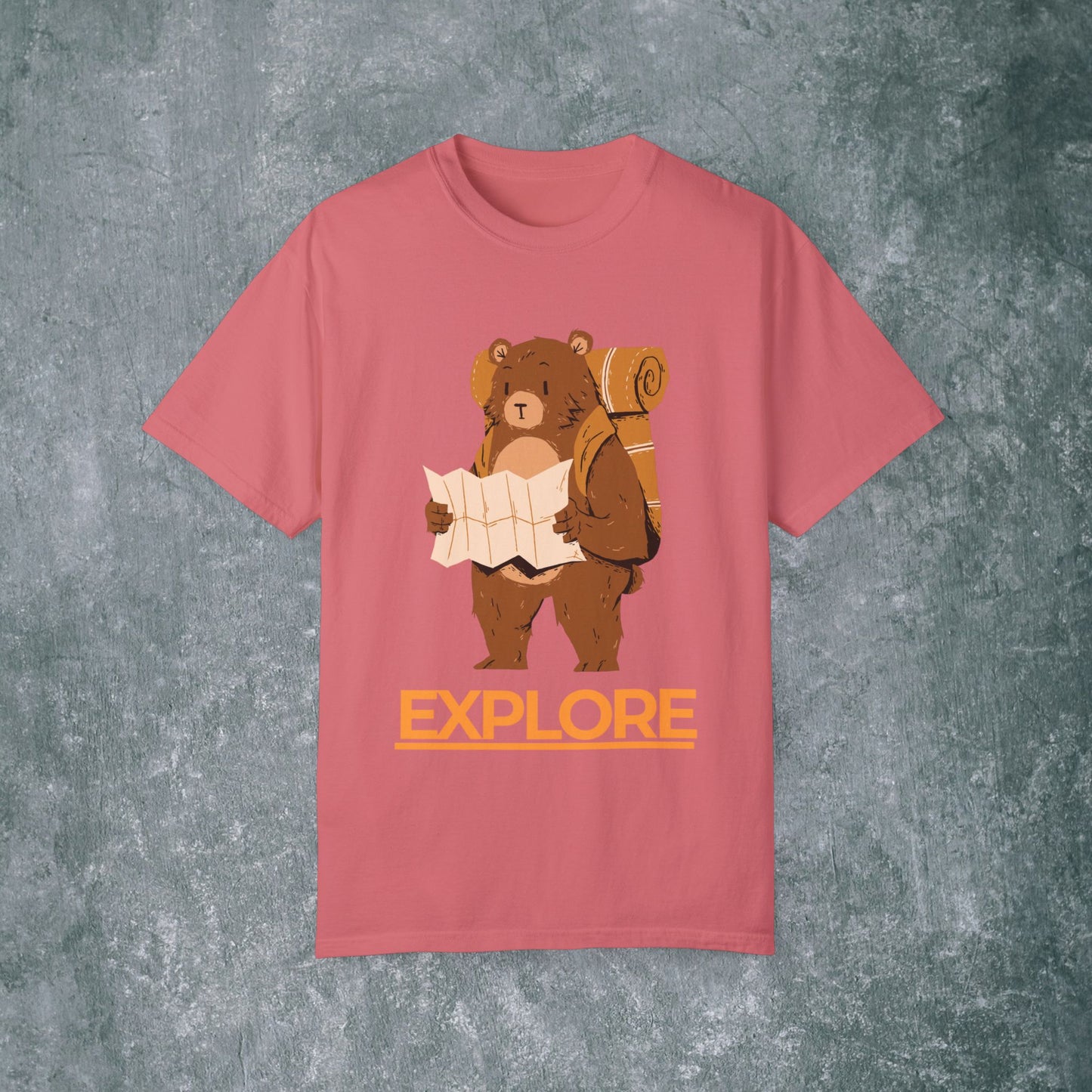 Explore Bear Unisex Garment-Dyed T-Shirt