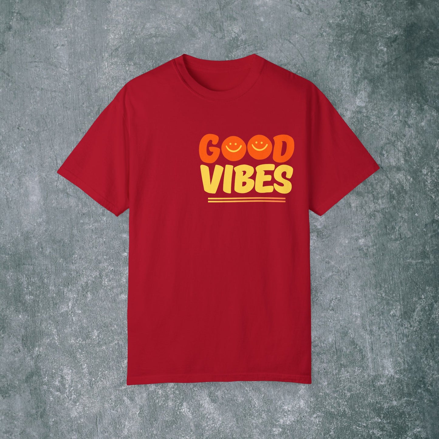 Good Vibes Unisex Garment-Dyed T-Shirt - Casual Summer Style