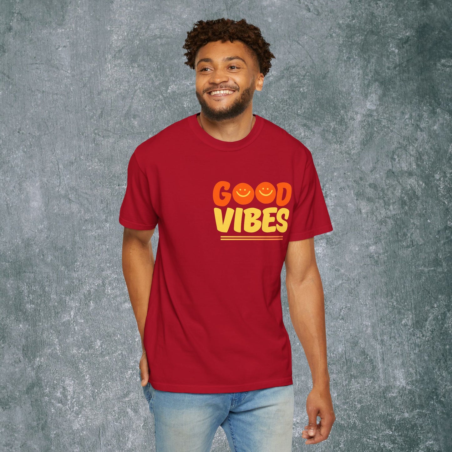 Good Vibes Unisex Garment-Dyed T-Shirt - Casual Summer Style