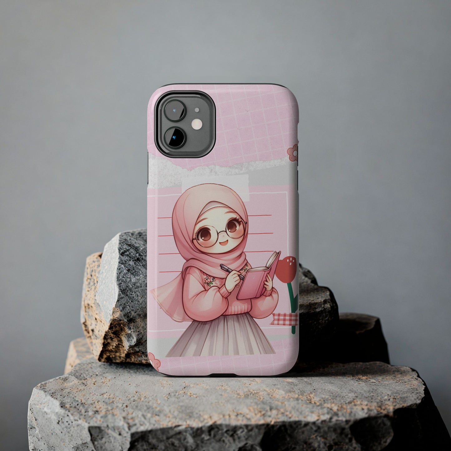 Cute Illustrated Phone Case for Girls - Stylish Tough Phone Cases with Floral Design