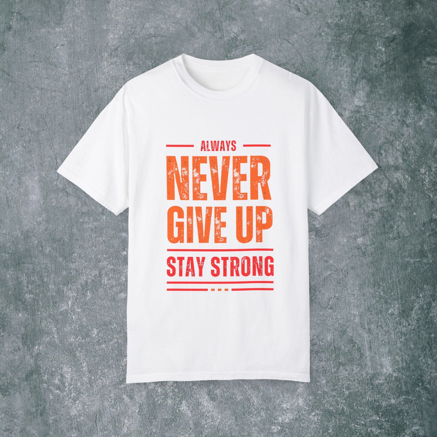 Garment-Dyed T-shirt with Bold Lines Design