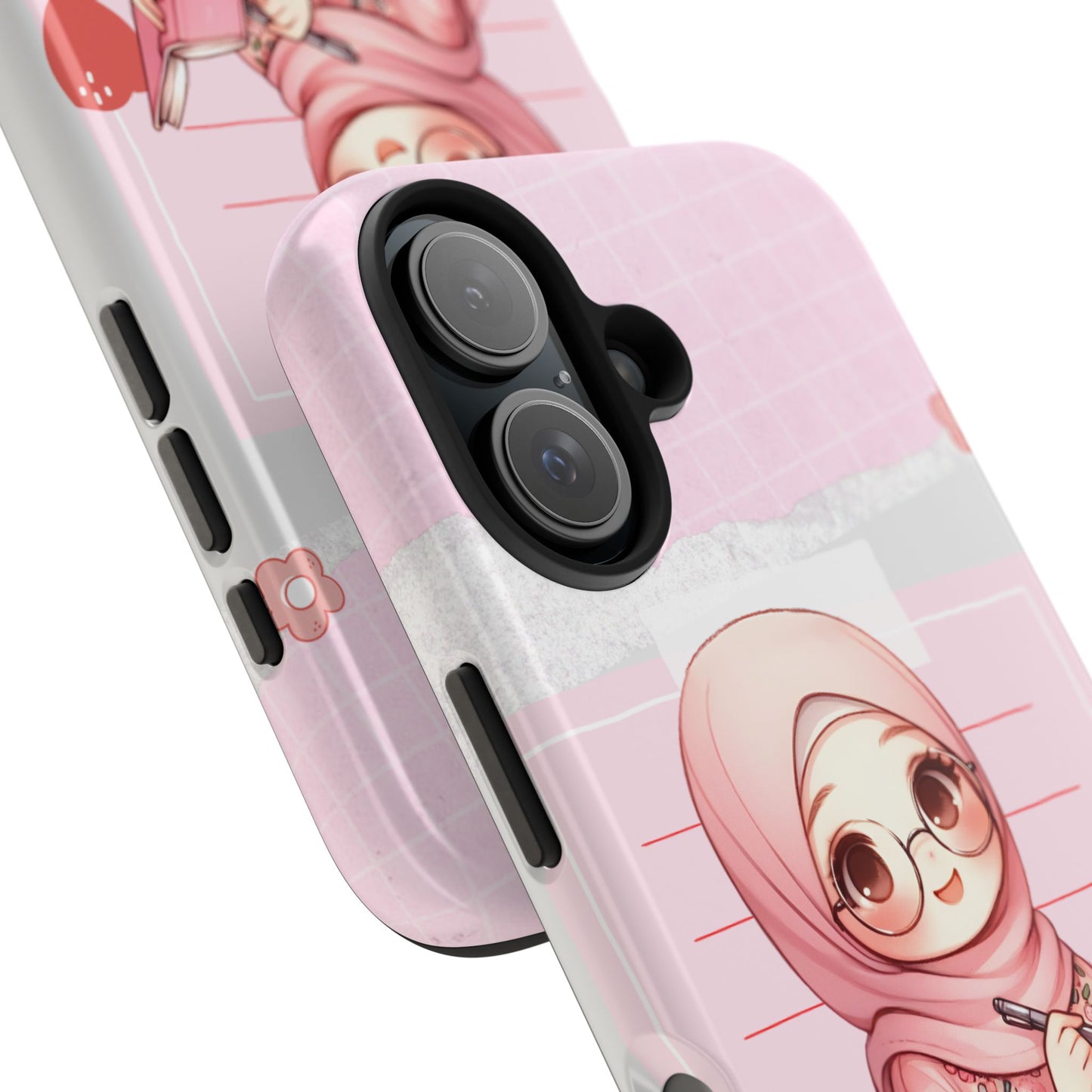 Cute Illustrated Phone Case for Girls - Stylish Tough Phone Cases with Floral Design