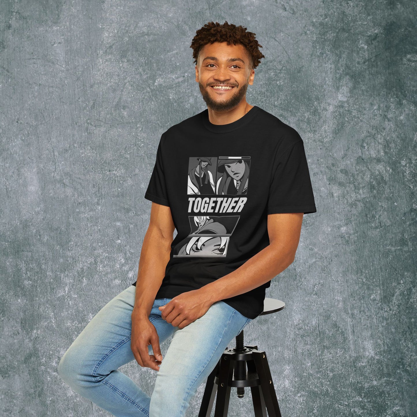 Together Unisex Garment-Dyed T-Shirt - Casual Graphic Tee for Friendship & Community