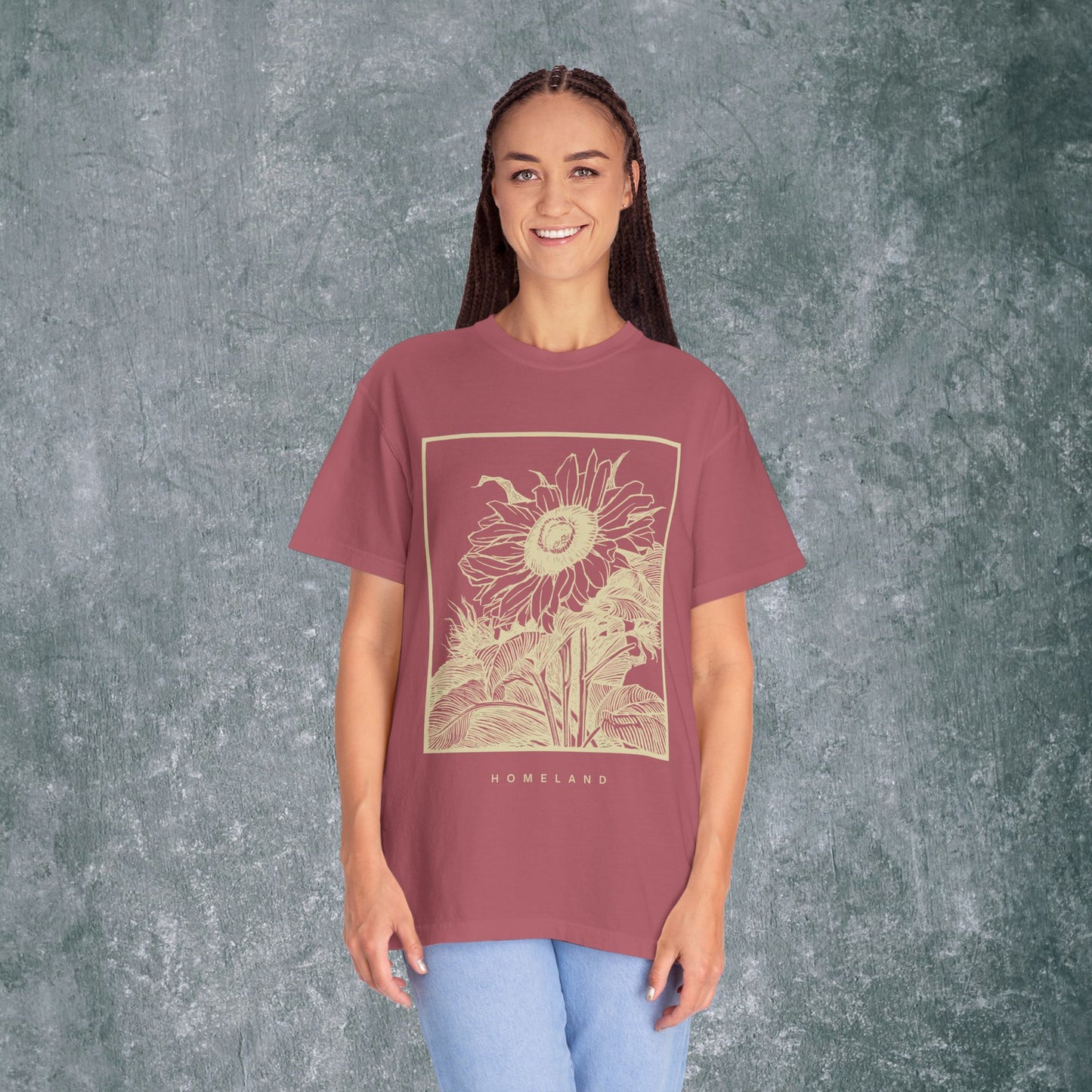 Homeland Floral Unisex Garment-Dyed T-Shirt