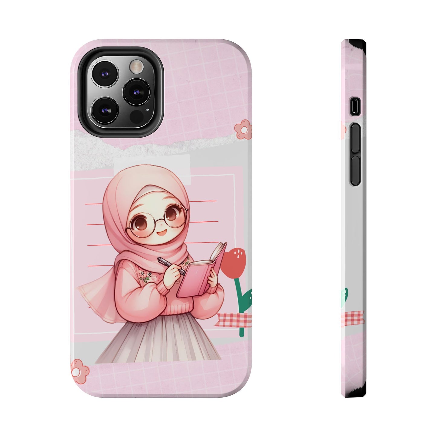 Cute Illustrated Phone Case for Girls - Stylish Tough Phone Cases with Floral Design