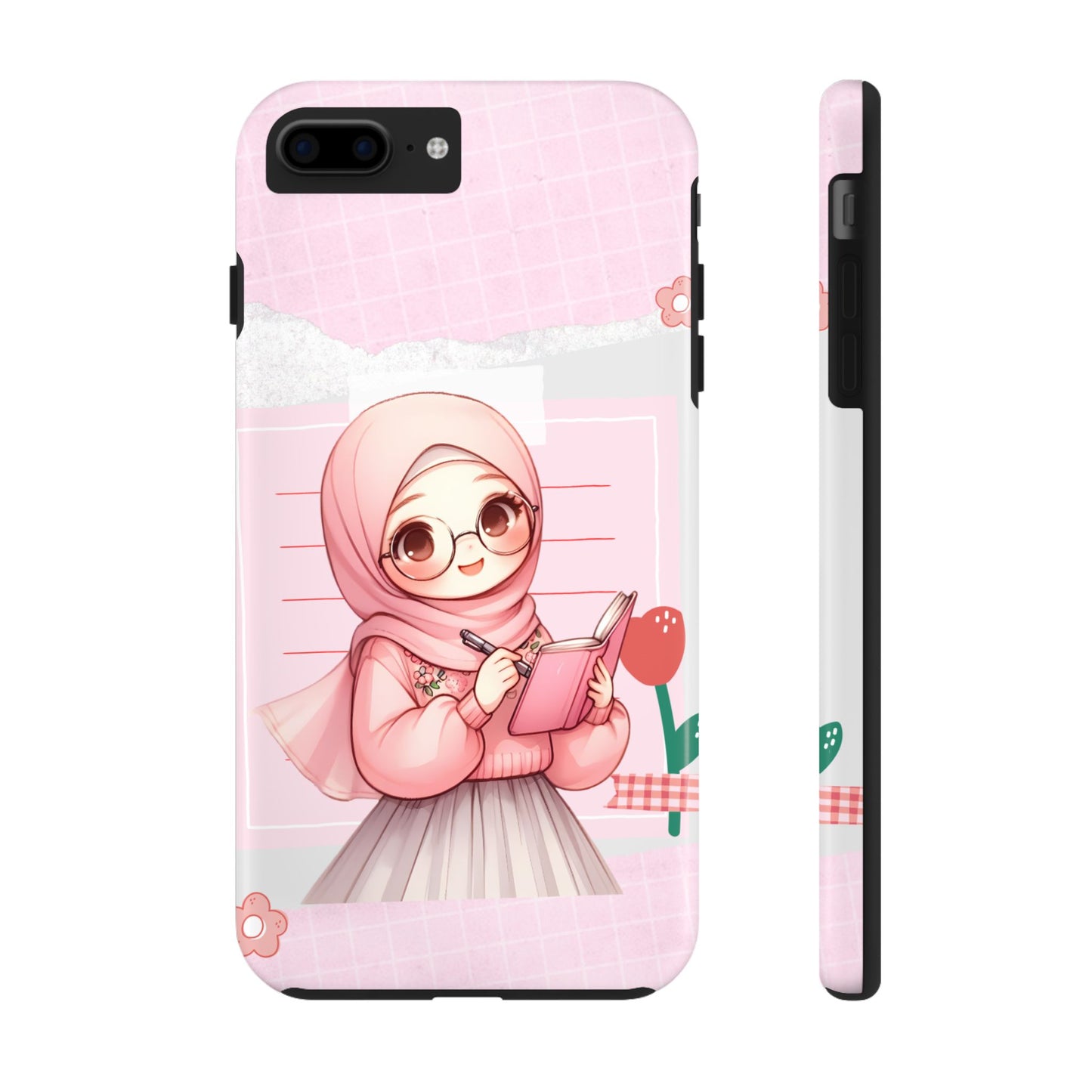 Cute Illustrated Phone Case for Girls - Stylish Tough Phone Cases with Floral Design