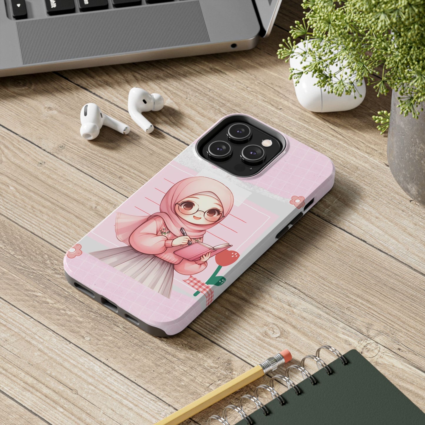 Cute Illustrated Phone Case for Girls - Stylish Tough Phone Cases with Floral Design