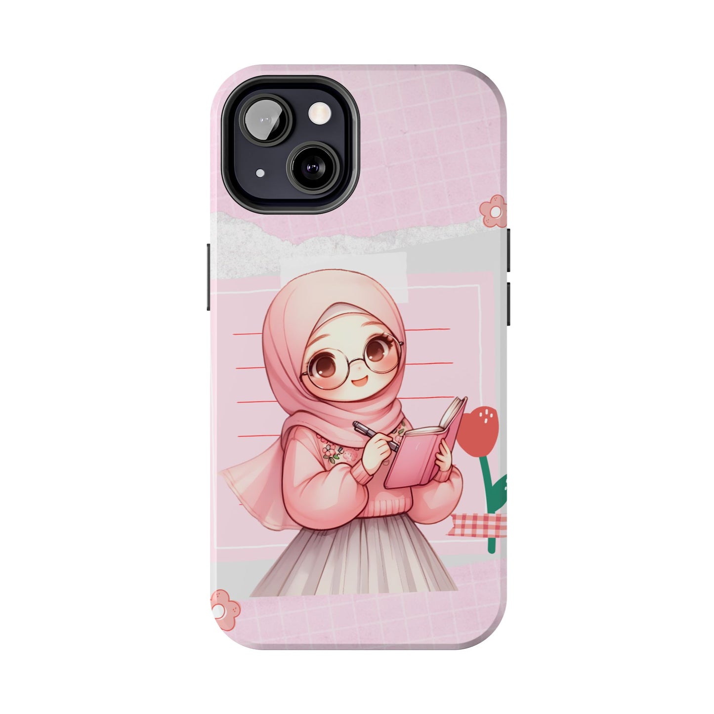 Cute Illustrated Phone Case for Girls - Stylish Tough Phone Cases with Floral Design