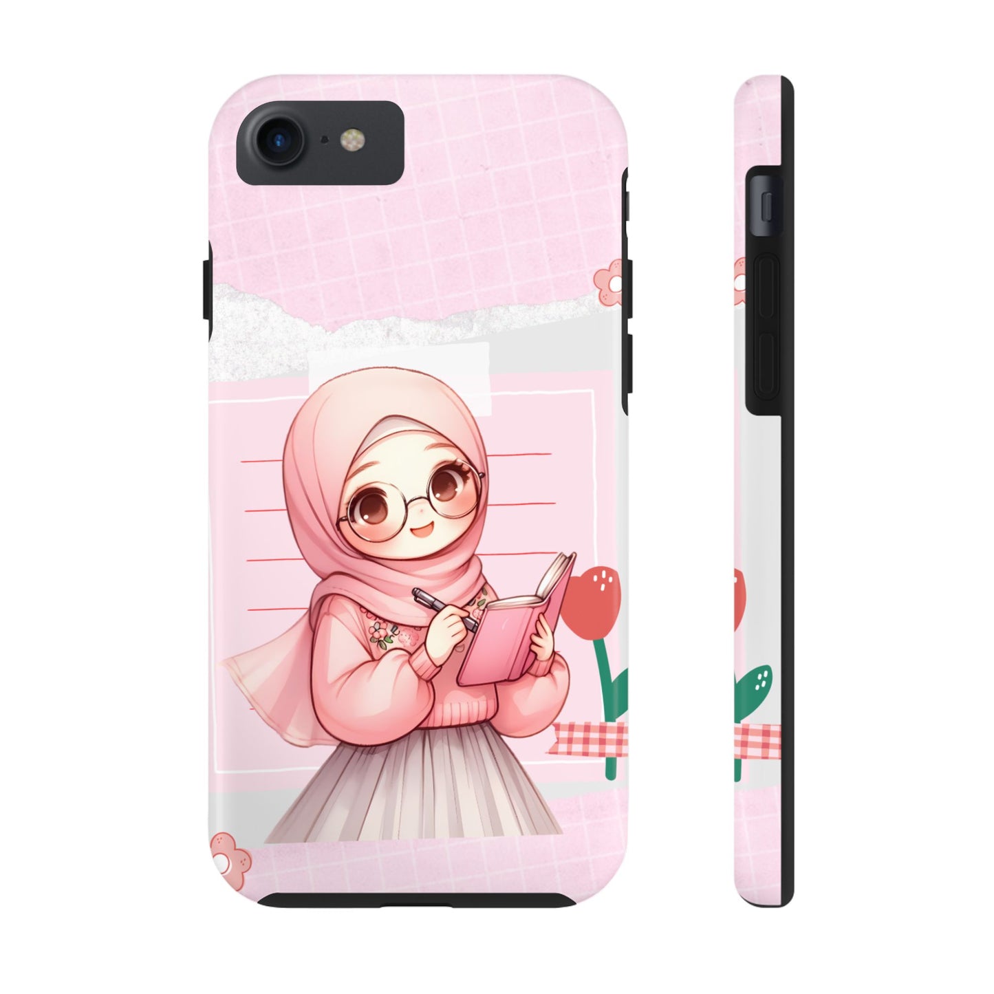 Cute Illustrated Phone Case for Girls - Stylish Tough Phone Cases with Floral Design