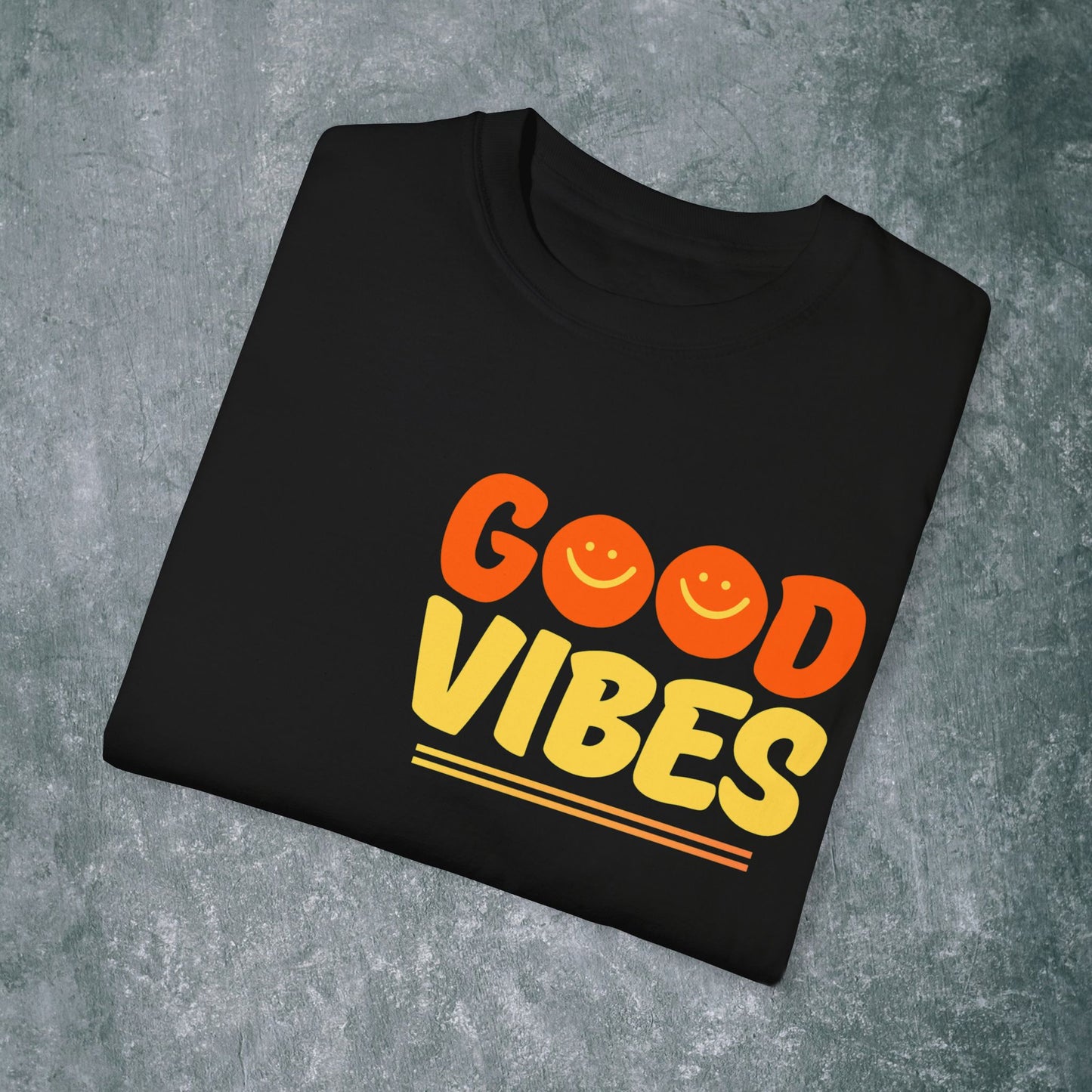 Good Vibes Unisex Garment-Dyed T-Shirt - Casual Summer Style