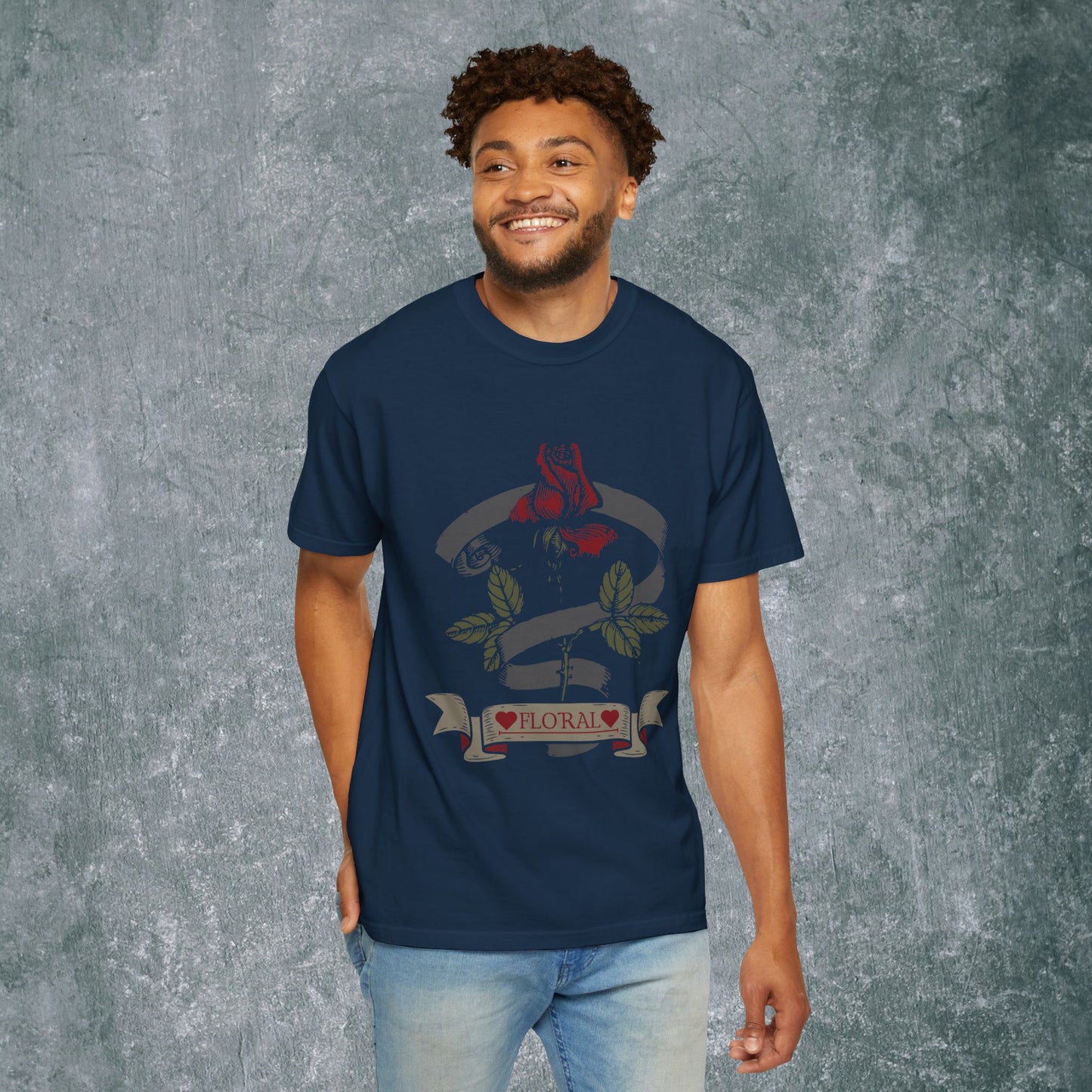 Floral Rose T-shirt - Vintage Vibes for Nature Lovers