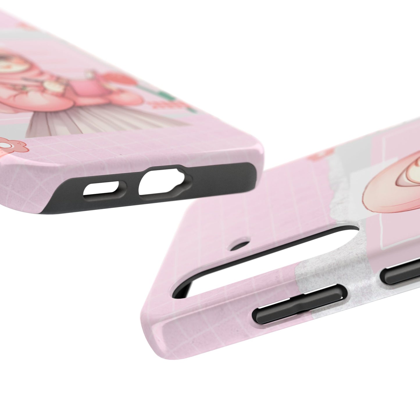 Cute Illustrated Phone Case for Girls - Stylish Tough Phone Cases with Floral Design