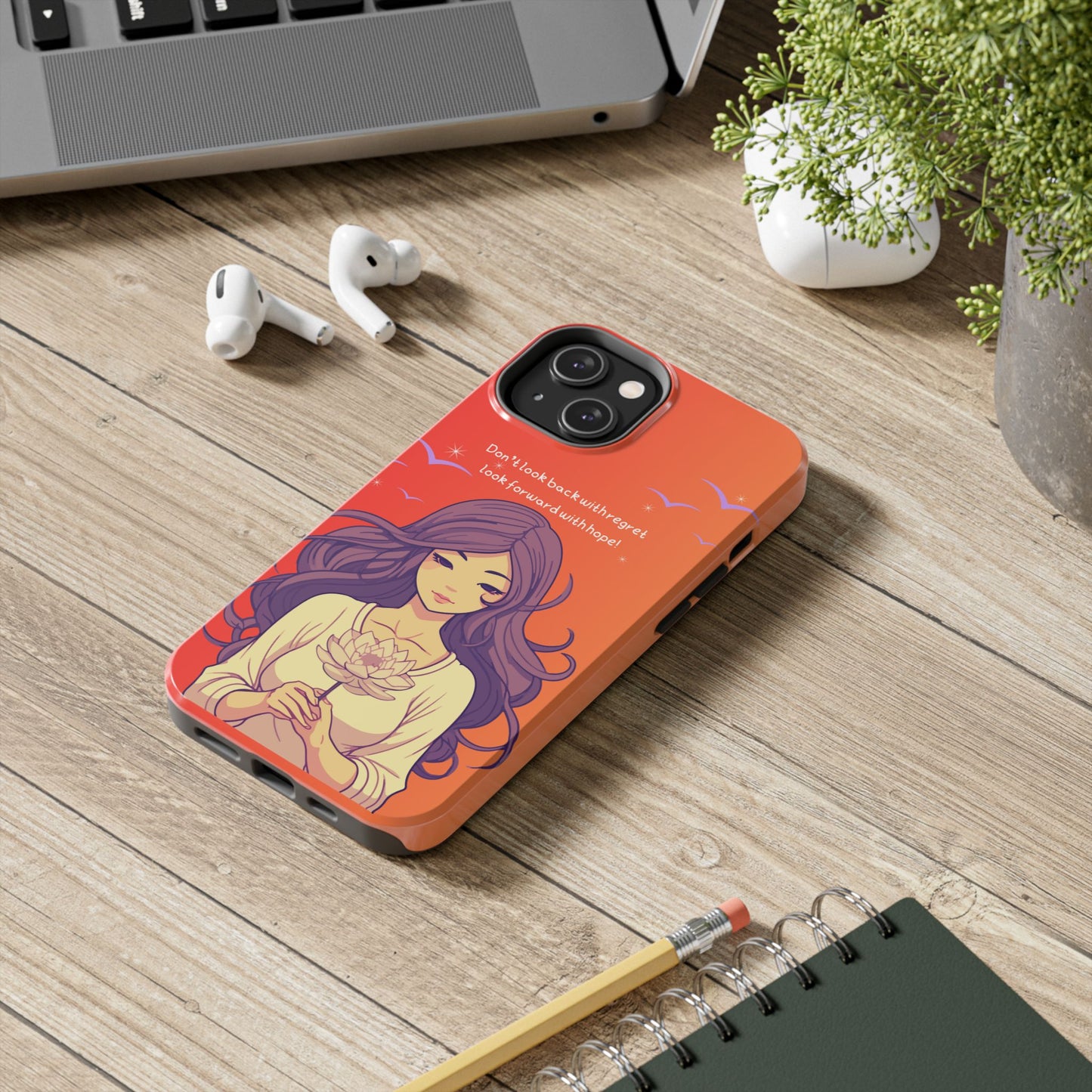 Inspirational Tough Phone Case - 'Look Forward with Hope' Design