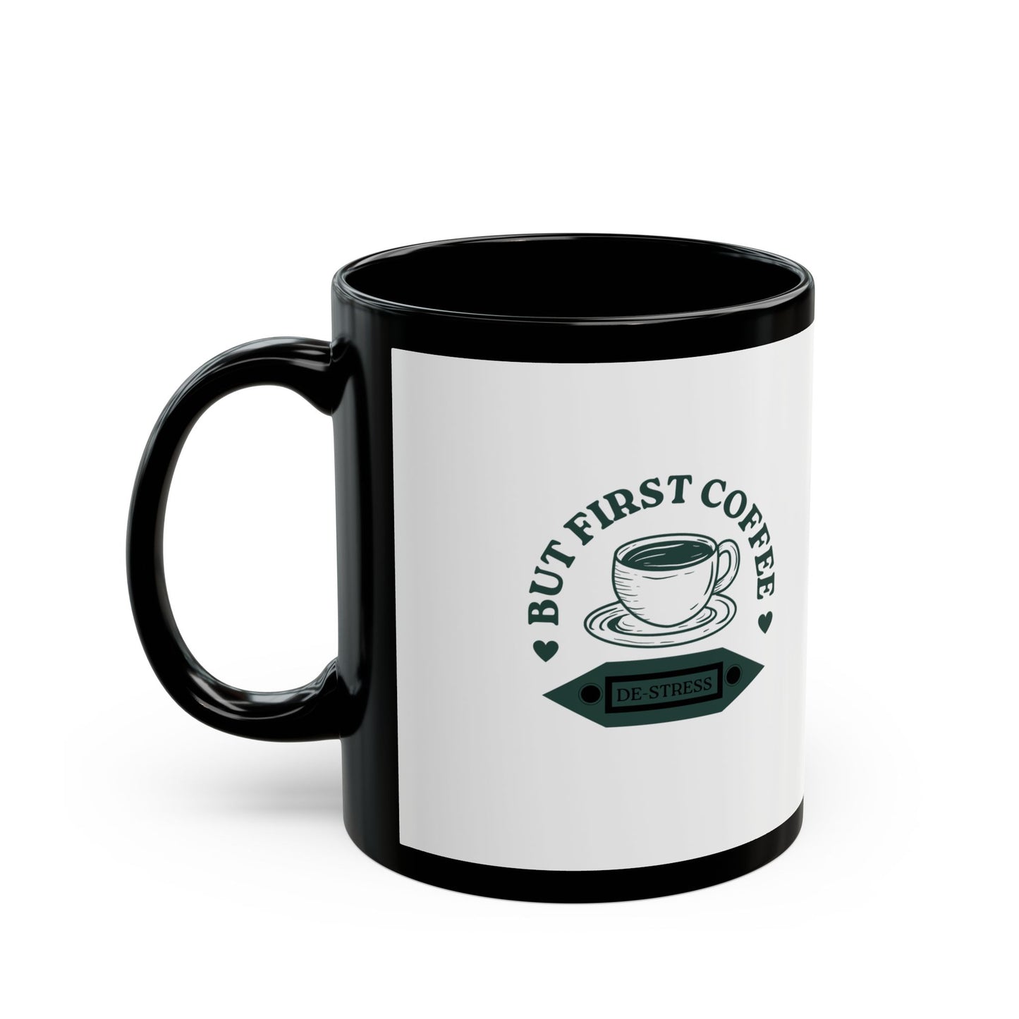 But First Coffee Black Mug - 11oz & - Perfect Gift for Coffee Lovers