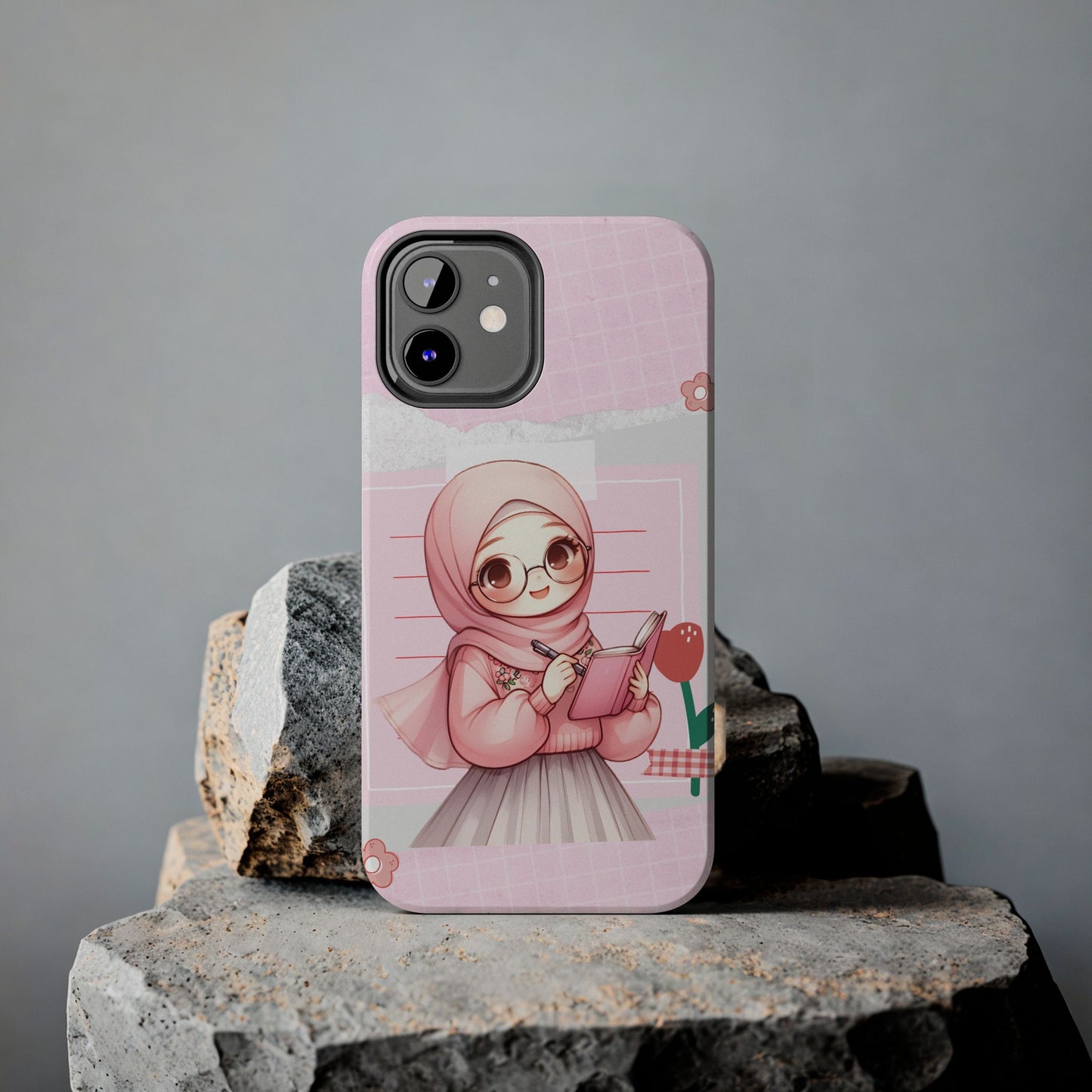 Cute Illustrated Phone Case for Girls - Stylish Tough Phone Cases with Floral Design