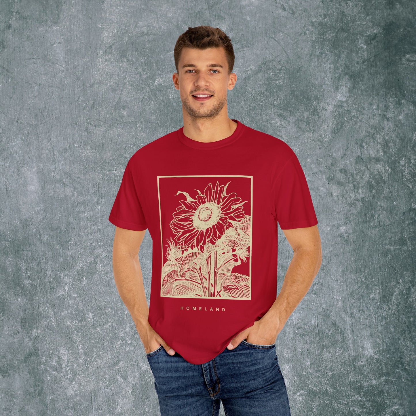 Homeland Floral Unisex Garment-Dyed T-Shirt