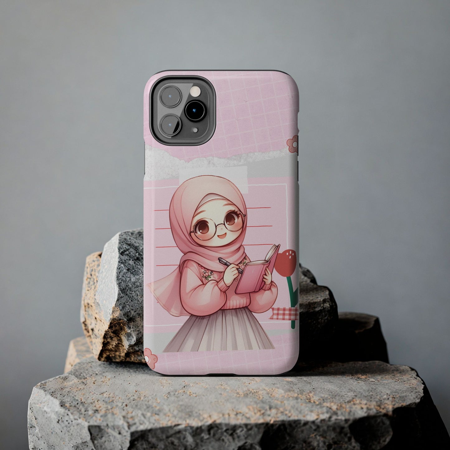 Cute Illustrated Phone Case for Girls - Stylish Tough Phone Cases with Floral Design