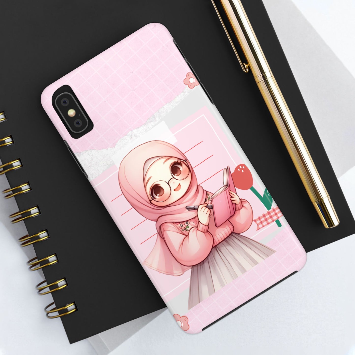 Cute Illustrated Phone Case for Girls - Stylish Tough Phone Cases with Floral Design