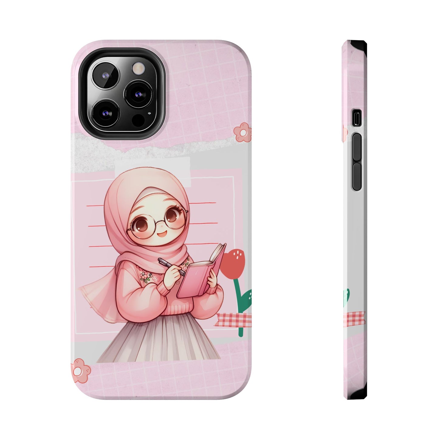 Cute Illustrated Phone Case for Girls - Stylish Tough Phone Cases with Floral Design
