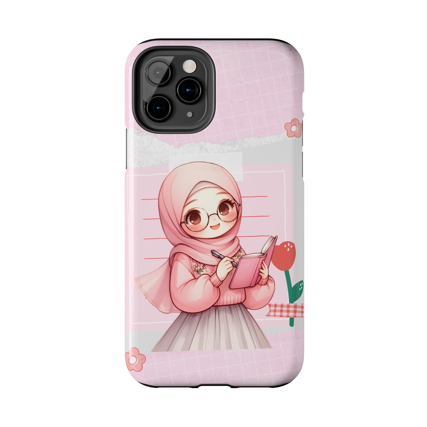 Cute Illustrated Phone Case for Girls - Stylish Tough Phone Cases with Floral Design