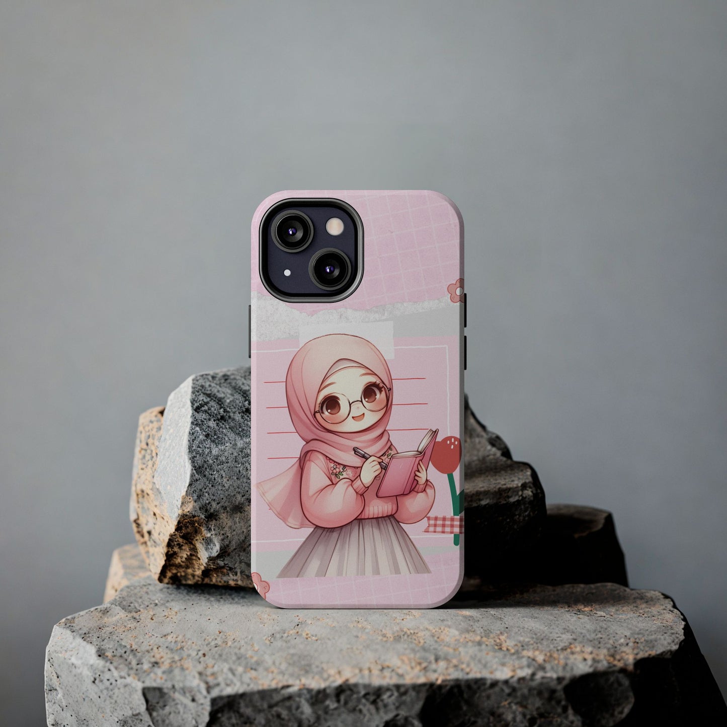 Cute Illustrated Phone Case for Girls - Stylish Tough Phone Cases with Floral Design