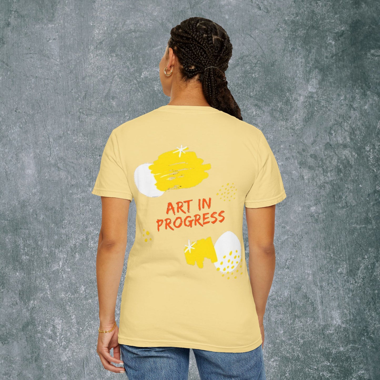 Art in Progress T-Shirt - Creative Expression Tee - With Back Print