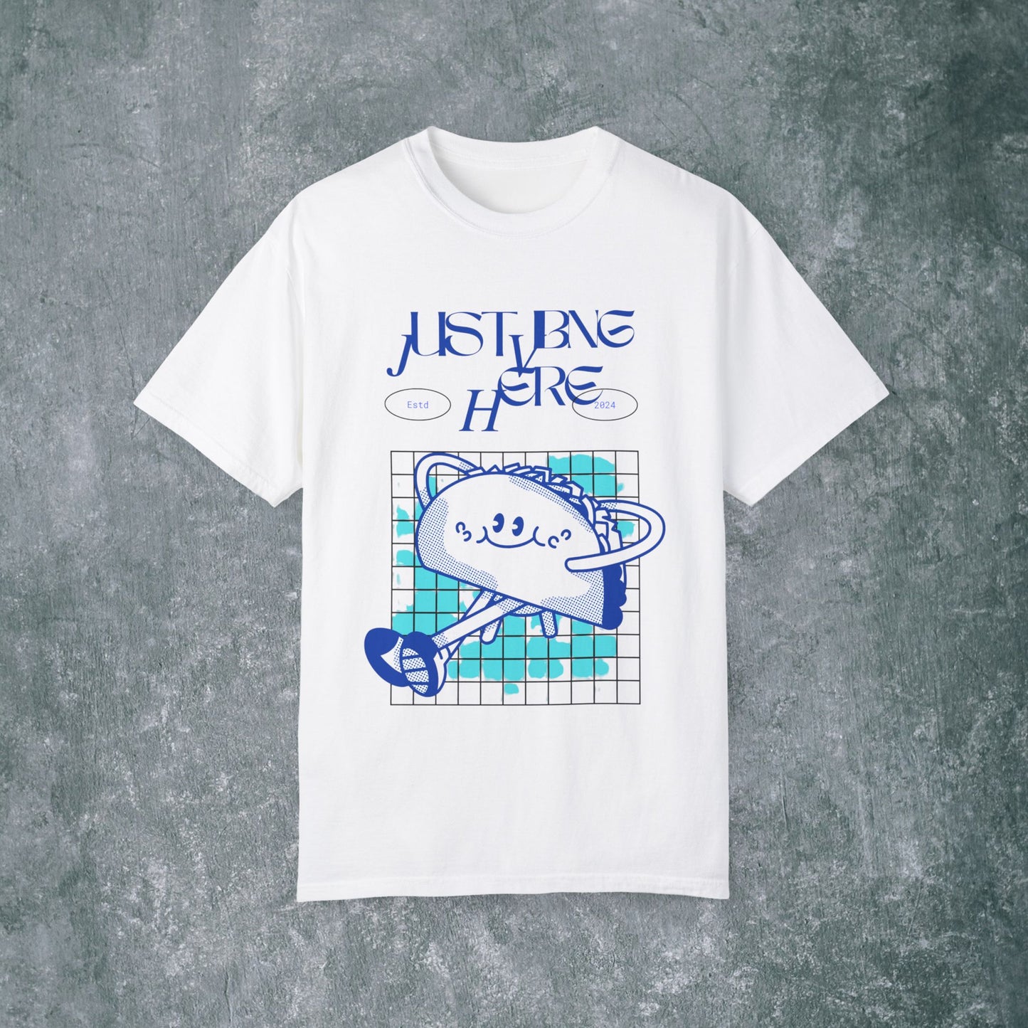 Playful Graphic Tee - 'Just Being Here' Unisex T-Shirt