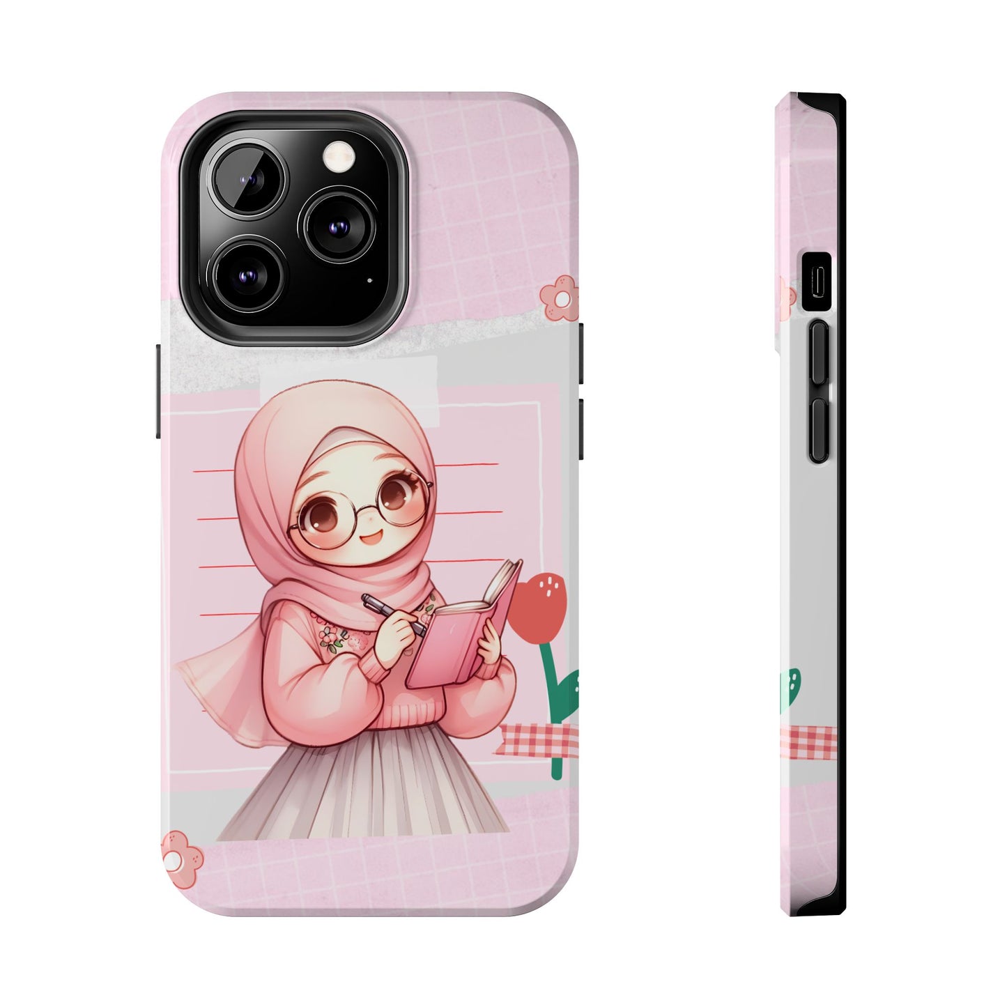 Cute Illustrated Phone Case for Girls - Stylish Tough Phone Cases with Floral Design