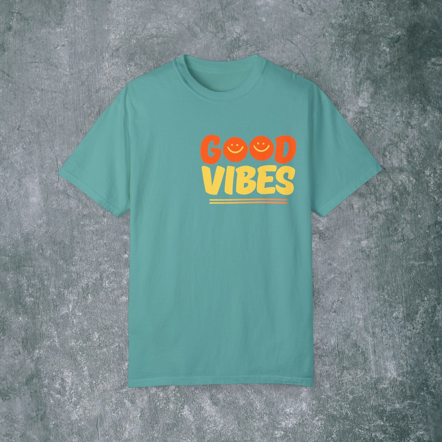 Good Vibes Unisex Garment-Dyed T-Shirt - Casual Summer Style