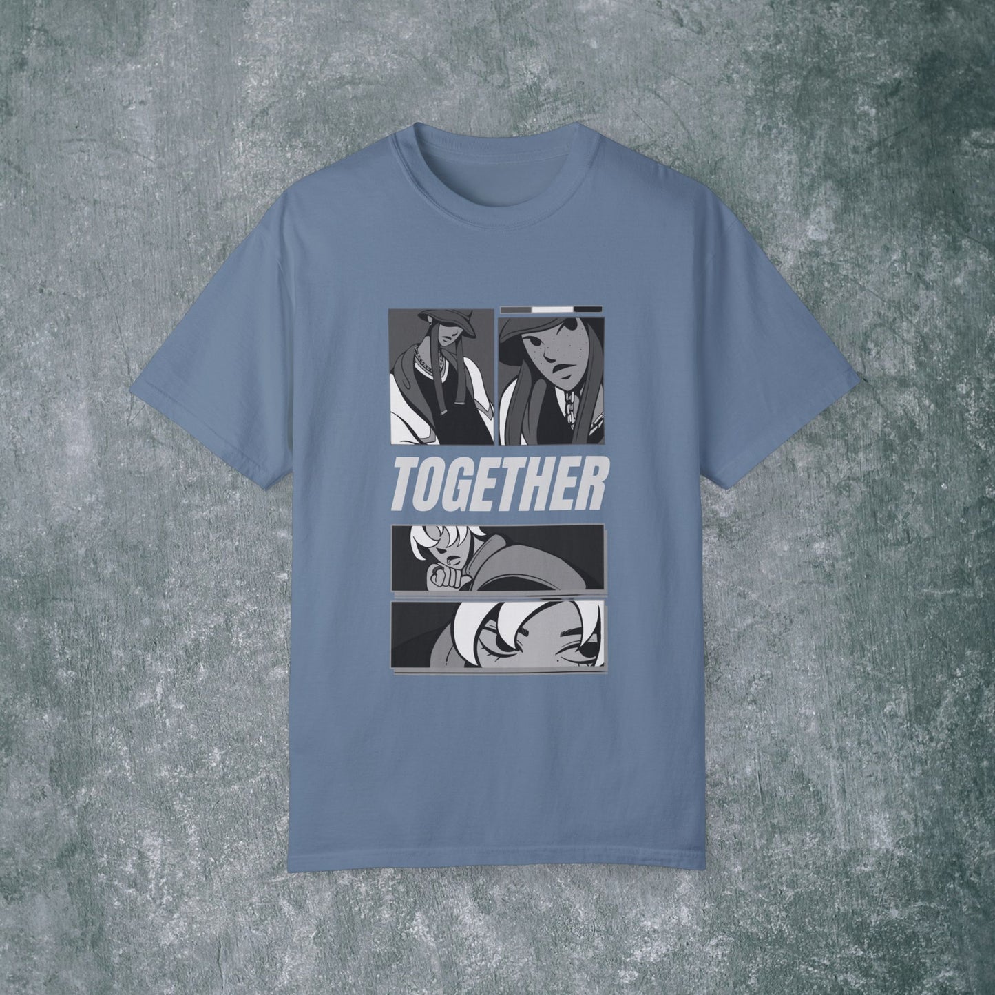 Together Unisex Garment-Dyed T-Shirt - Casual Graphic Tee for Friendship & Community