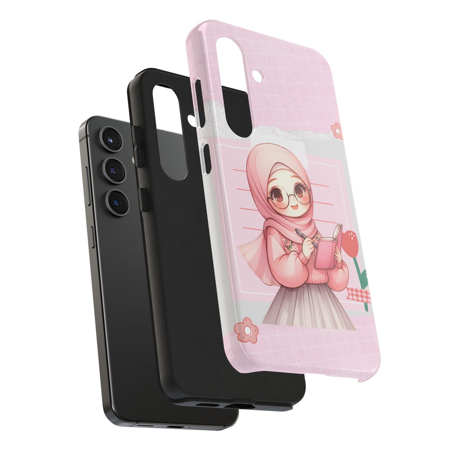 Cute Illustrated Phone Case for Girls - Stylish Tough Phone Cases with Floral Design