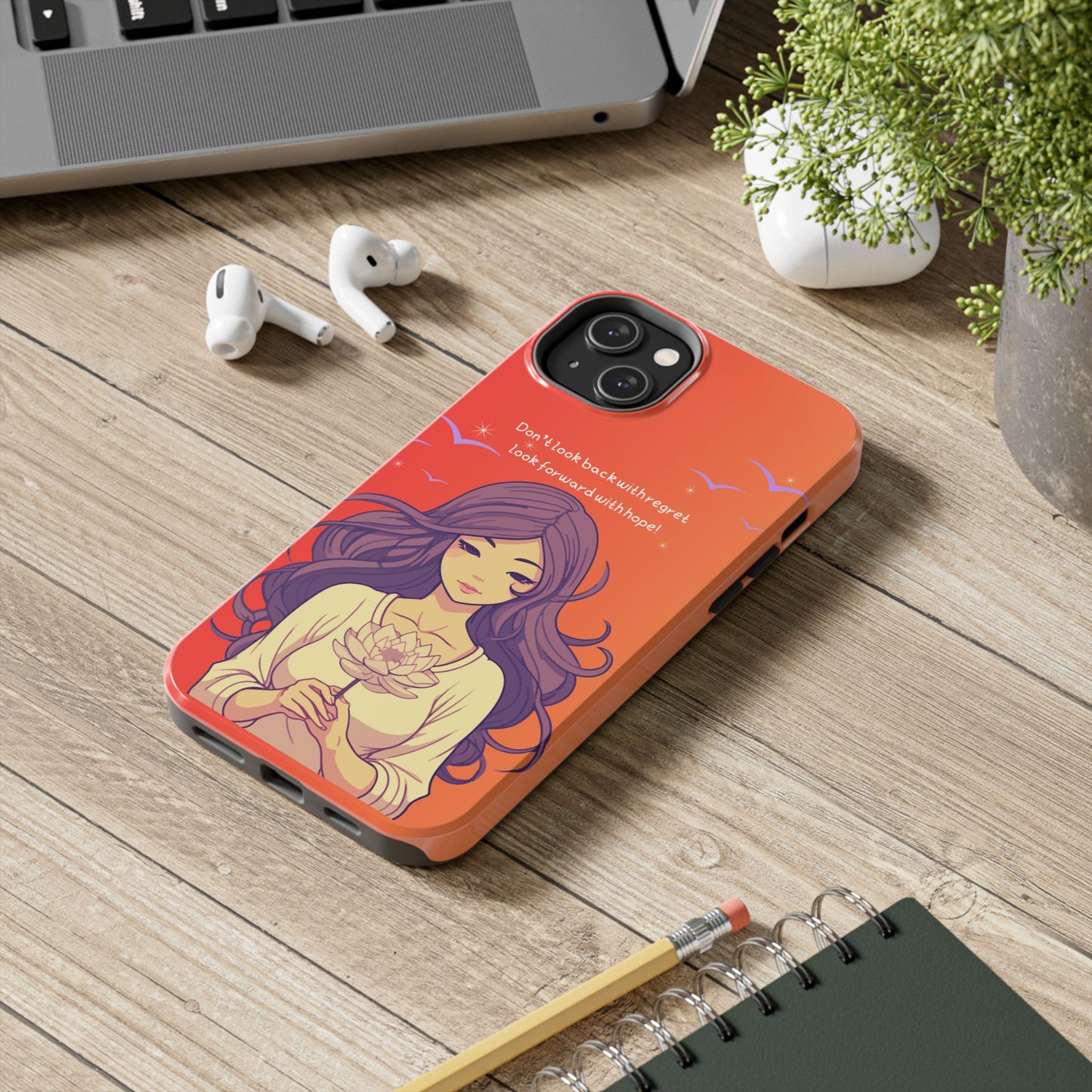 Inspirational Tough Phone Case - 'Look Forward with Hope' Design
