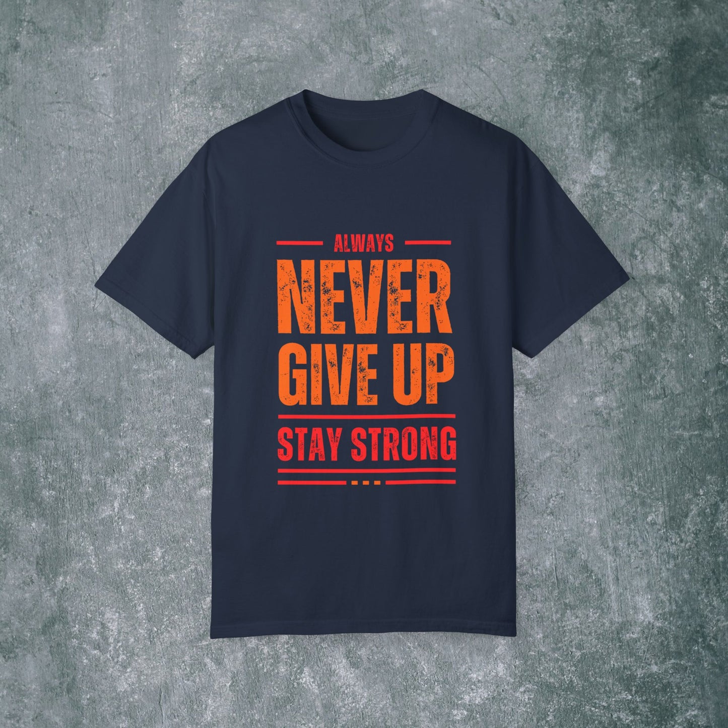Garment-Dyed T-shirt with Bold Lines Design