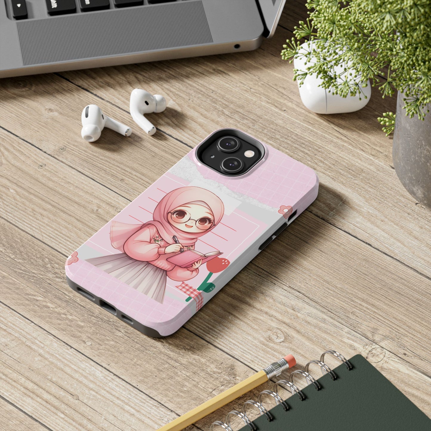 Cute Illustrated Phone Case for Girls - Stylish Tough Phone Cases with Floral Design