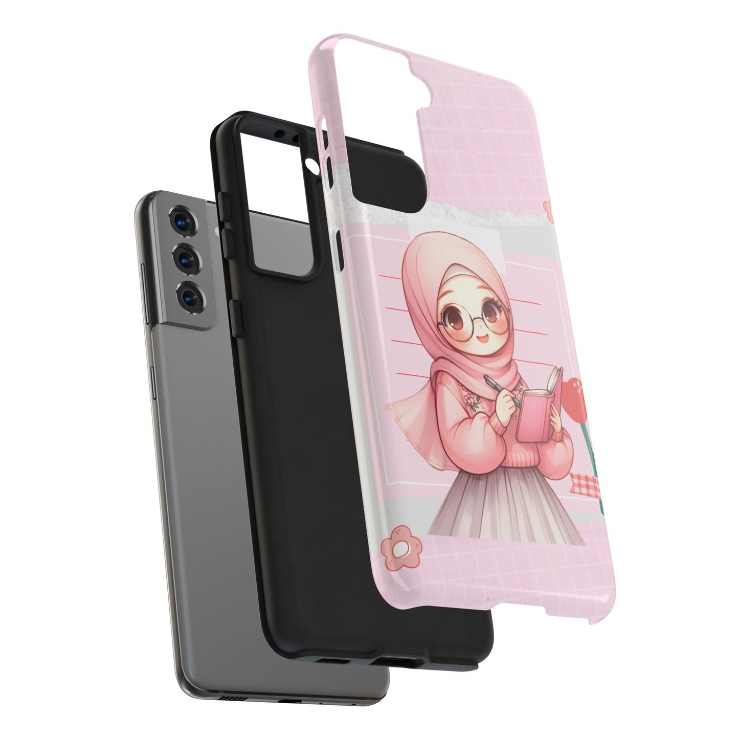 Cute Illustrated Phone Case for Girls - Stylish Tough Phone Cases with Floral Design