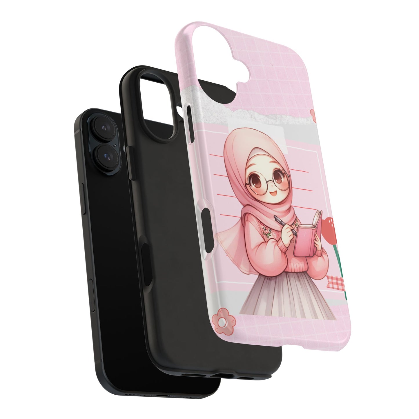 Cute Illustrated Phone Case for Girls - Stylish Tough Phone Cases with Floral Design