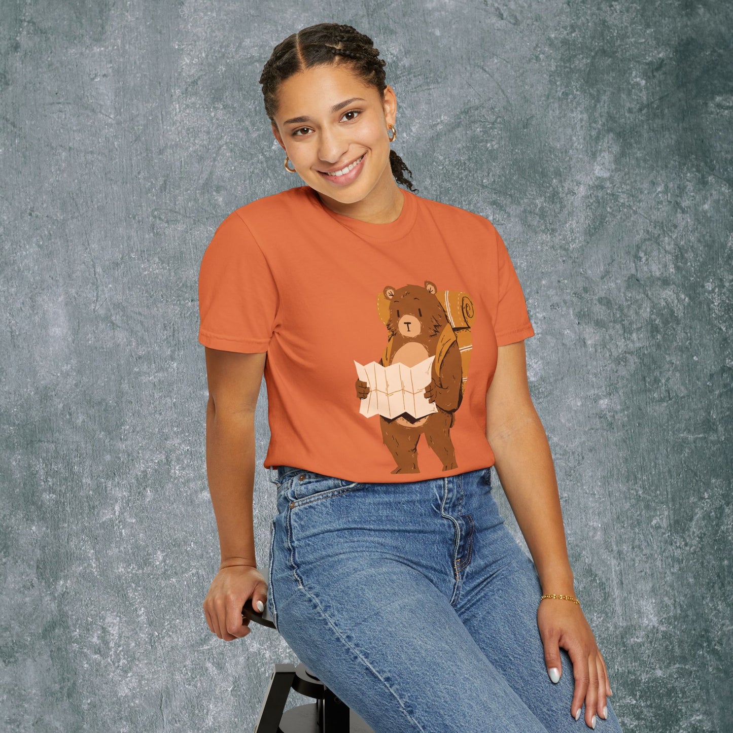 Explore Bear Unisex Garment-Dyed T-Shirt