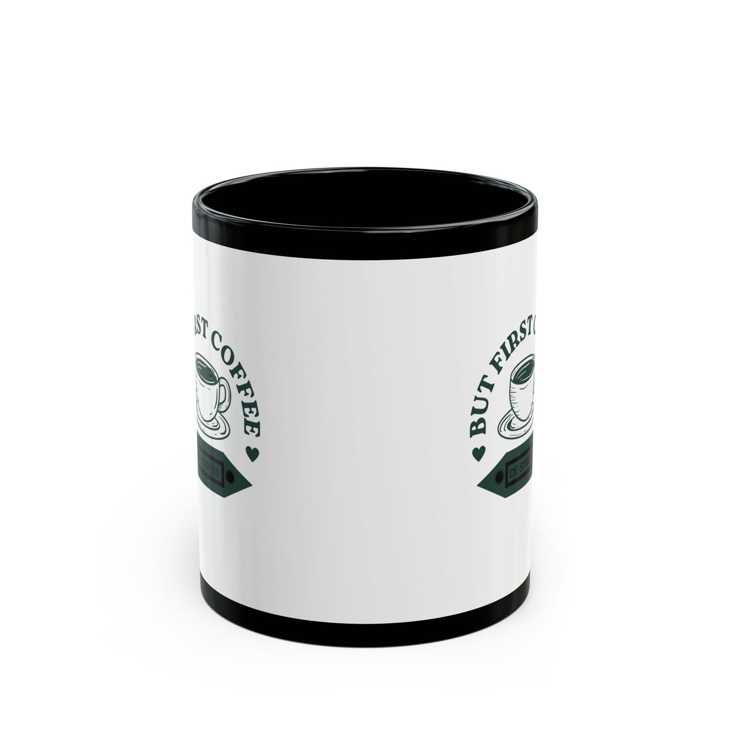 But First Coffee Black Mug - 11oz & - Perfect Gift for Coffee Lovers