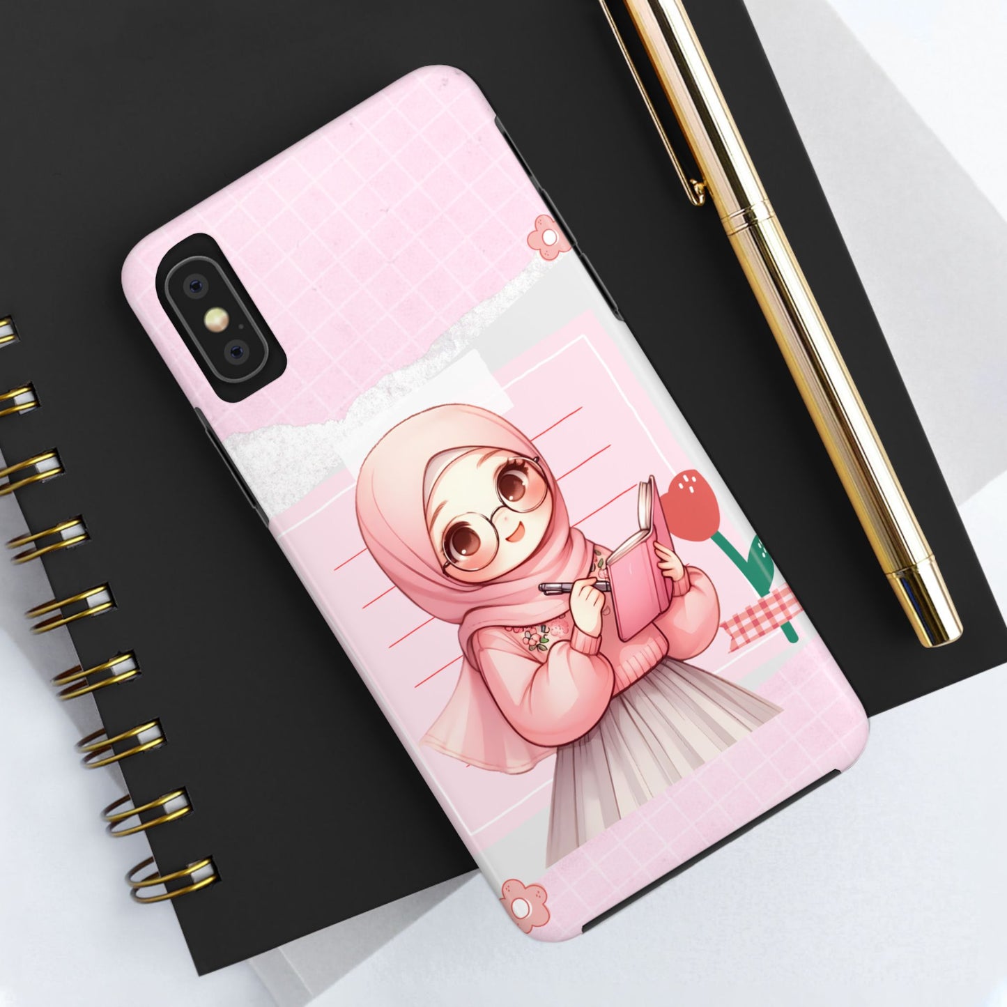 Cute Illustrated Phone Case for Girls - Stylish Tough Phone Cases with Floral Design