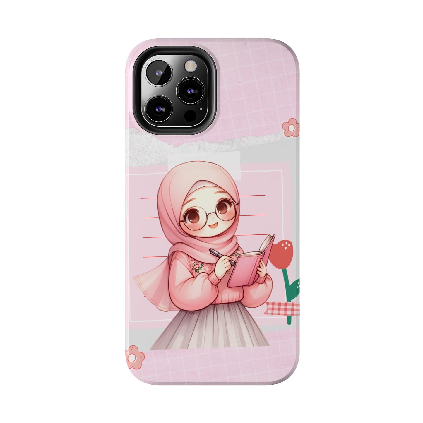 Cute Illustrated Phone Case for Girls - Stylish Tough Phone Cases with Floral Design