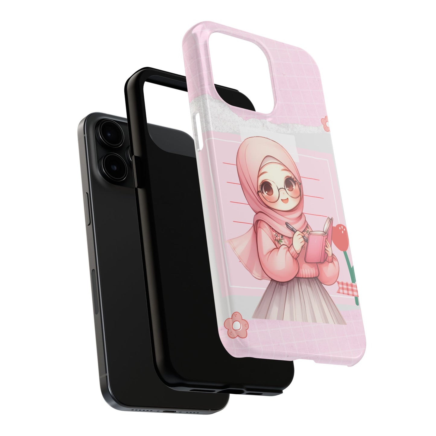 Cute Illustrated Phone Case for Girls - Stylish Tough Phone Cases with Floral Design