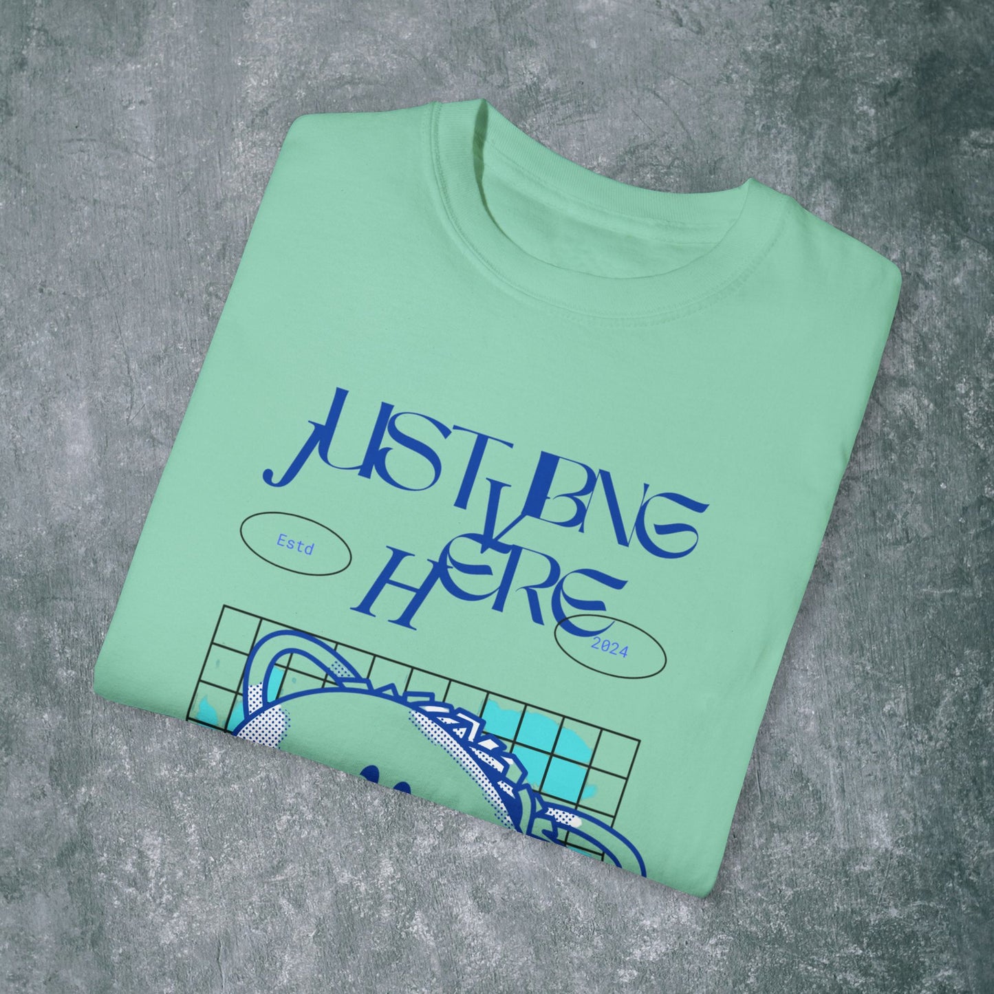 Playful Graphic Tee - 'Just Being Here' Unisex T-Shirt