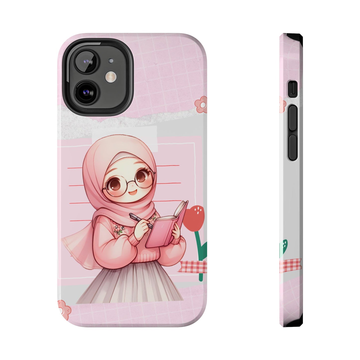 Cute Illustrated Phone Case for Girls - Stylish Tough Phone Cases with Floral Design