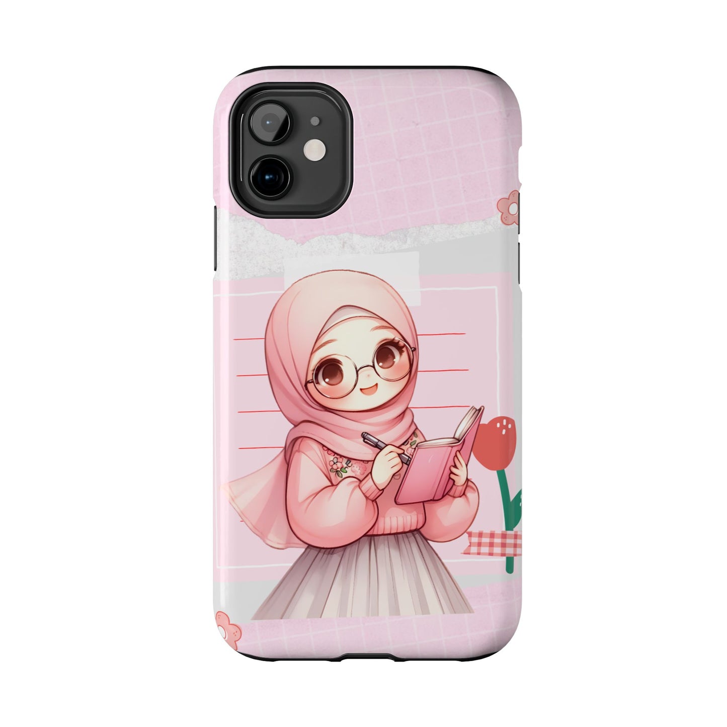 Cute Illustrated Phone Case for Girls - Stylish Tough Phone Cases with Floral Design