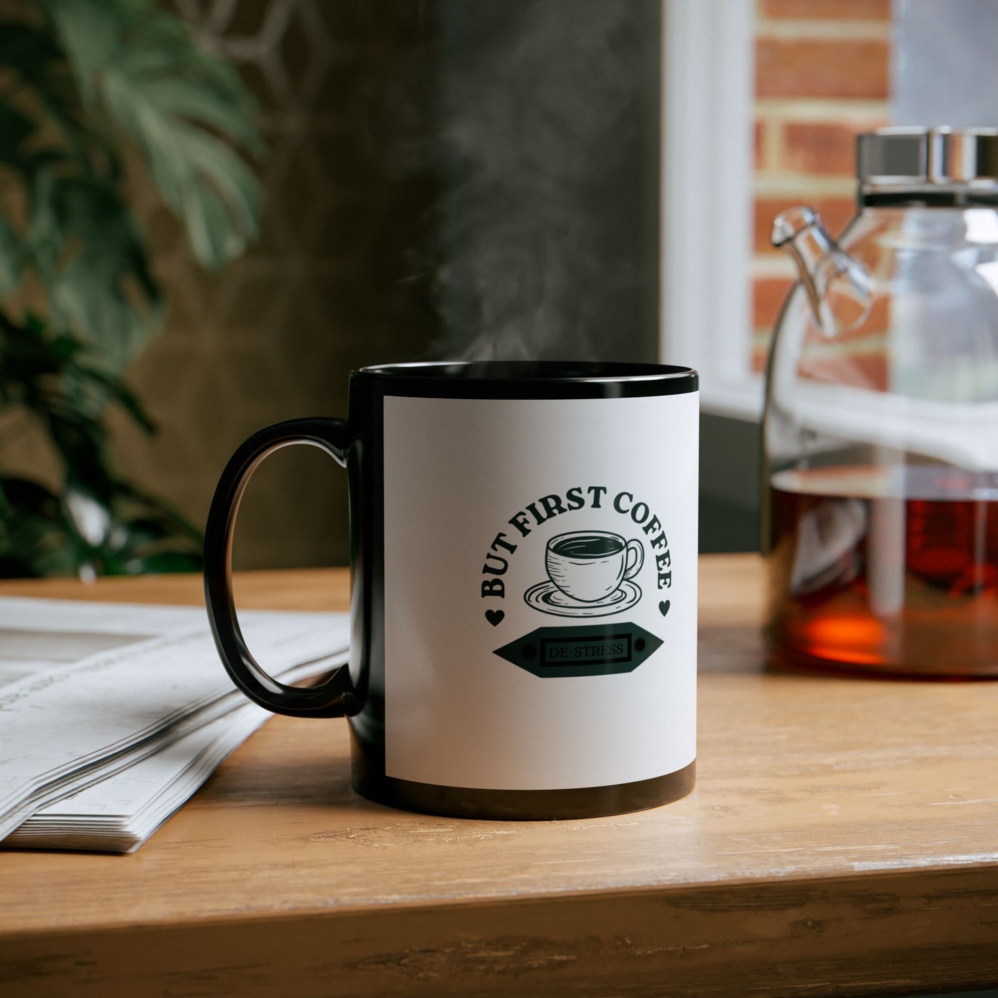 But First Coffee Black Mug - 11oz & - Perfect Gift for Coffee Lovers
