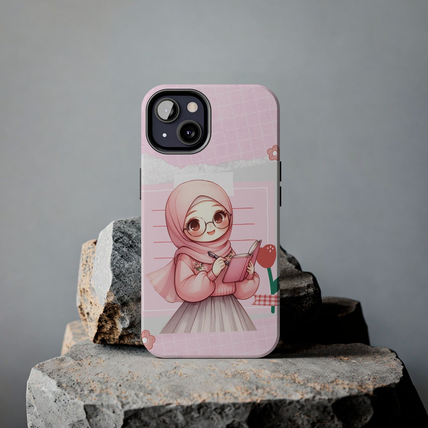 Cute Illustrated Phone Case for Girls - Stylish Tough Phone Cases with Floral Design