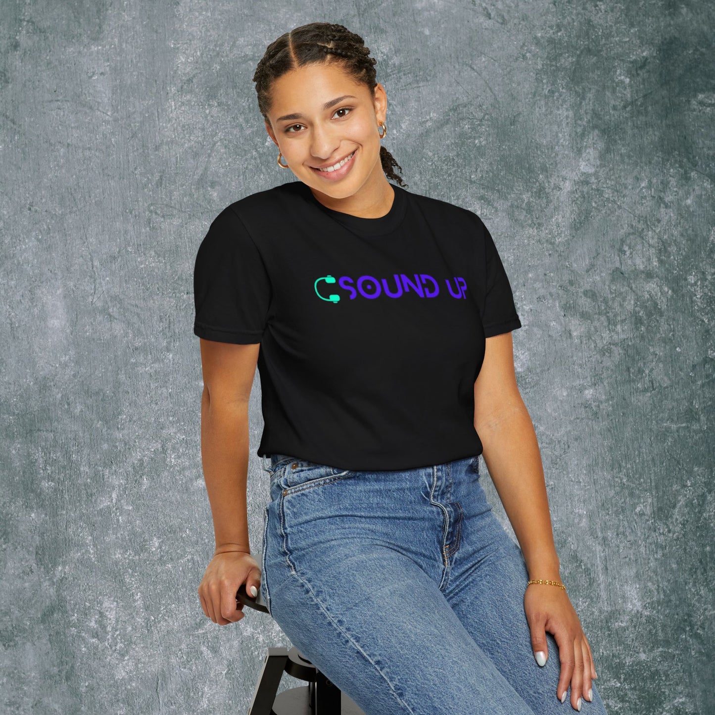 Sound Up T-Shirt for Music Lovers - With Back Print