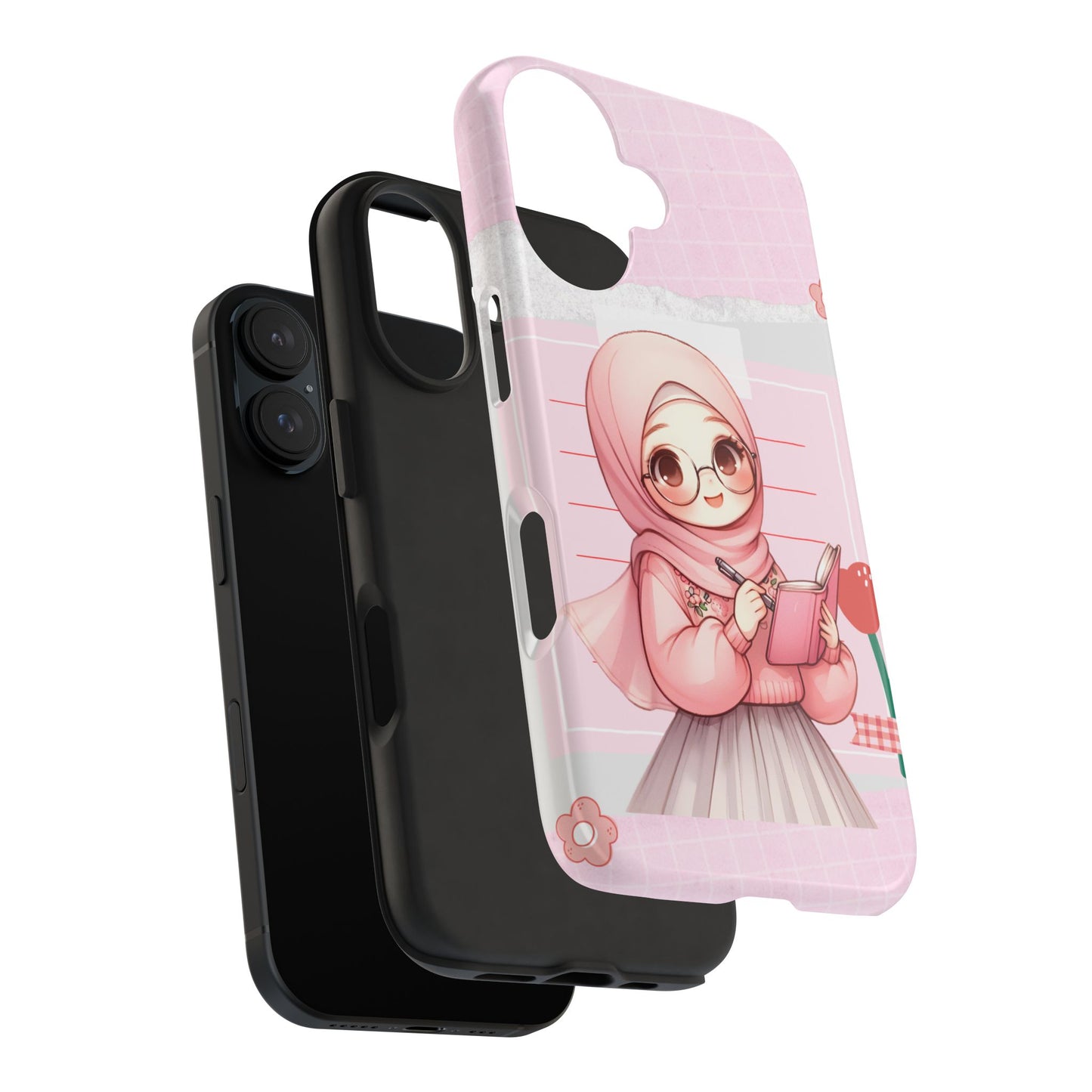 Cute Illustrated Phone Case for Girls - Stylish Tough Phone Cases with Floral Design
