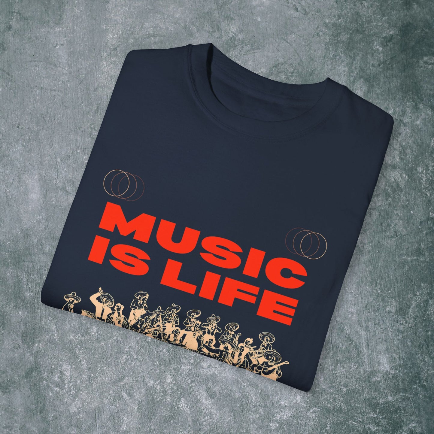 Music Is Life Unisex Garment-Dyed T-Shirt - Perfect for Music Lovers