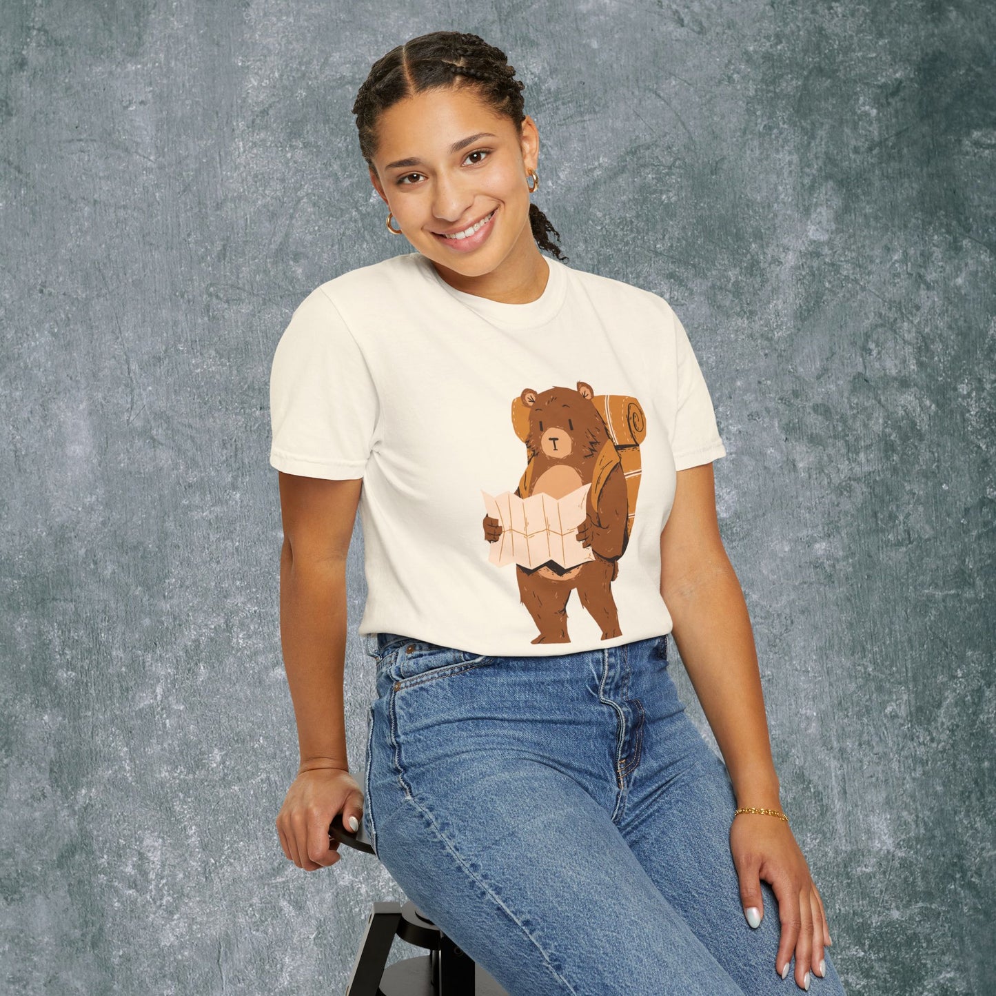 Explore Bear Unisex Garment-Dyed T-Shirt
